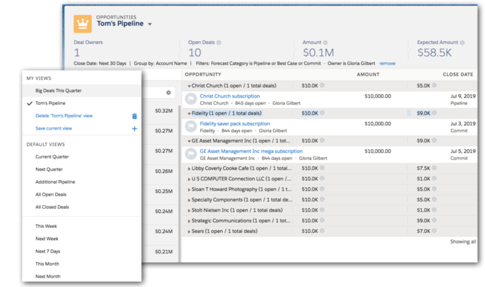 Create Focused Pipeline Review Lists Focused and efficient pipeline reviews with configurable views